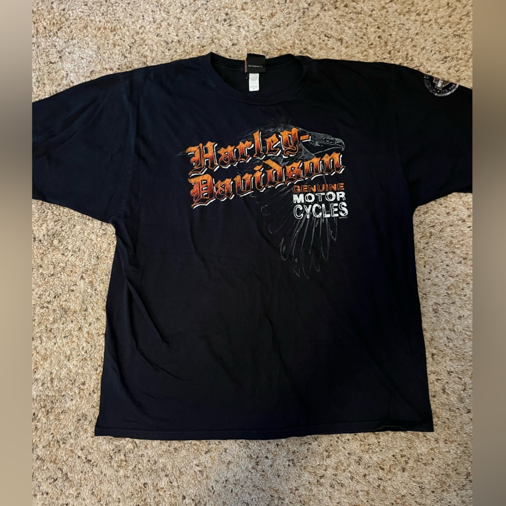 Harley-Davidson Black Tee with Logo Design